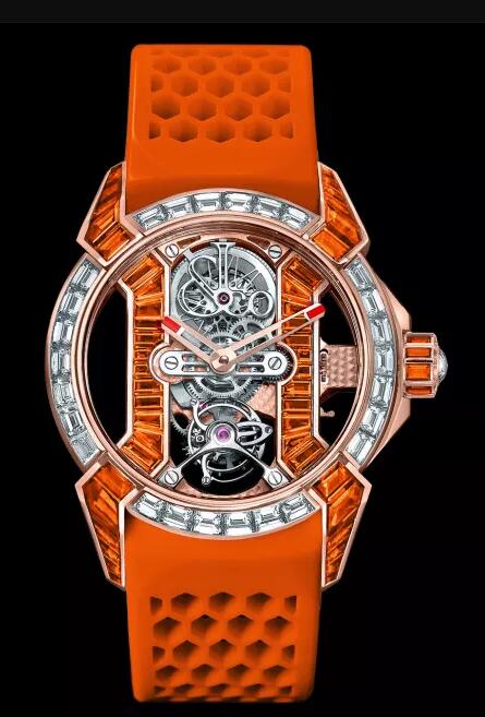 Jacob & Co EPIC X TOURBILLON BAGUETTE ORANGE SAPPHIRES EX500.40.BD.BO.A Replica watch